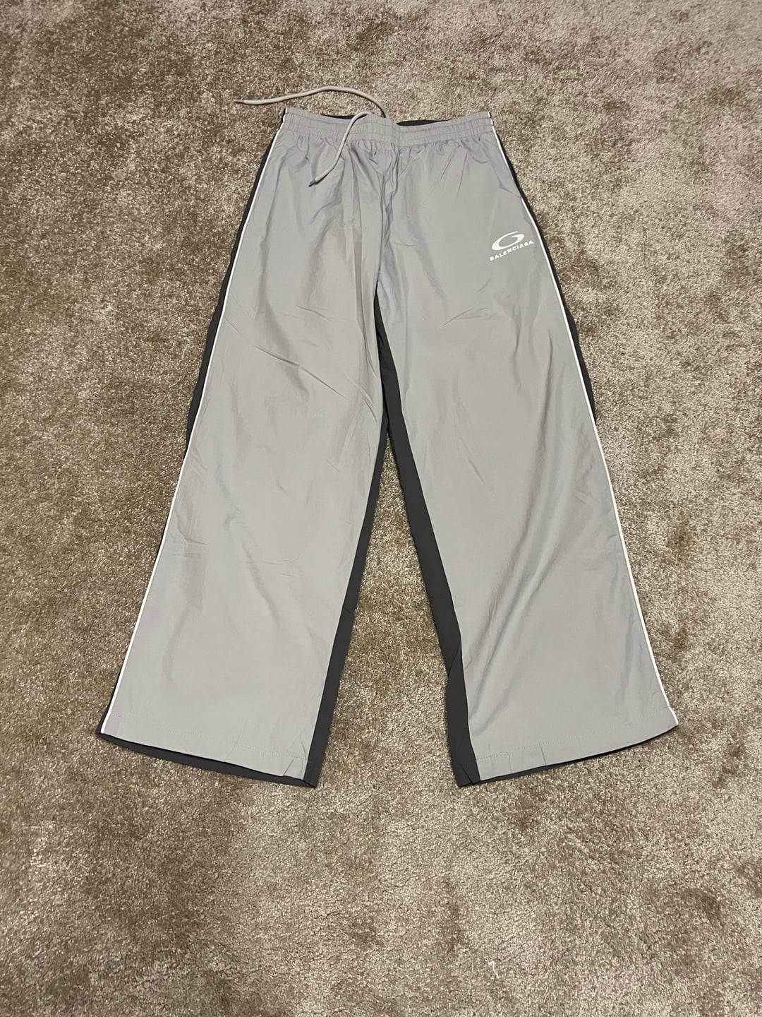 Grey Balenciaga track trousers