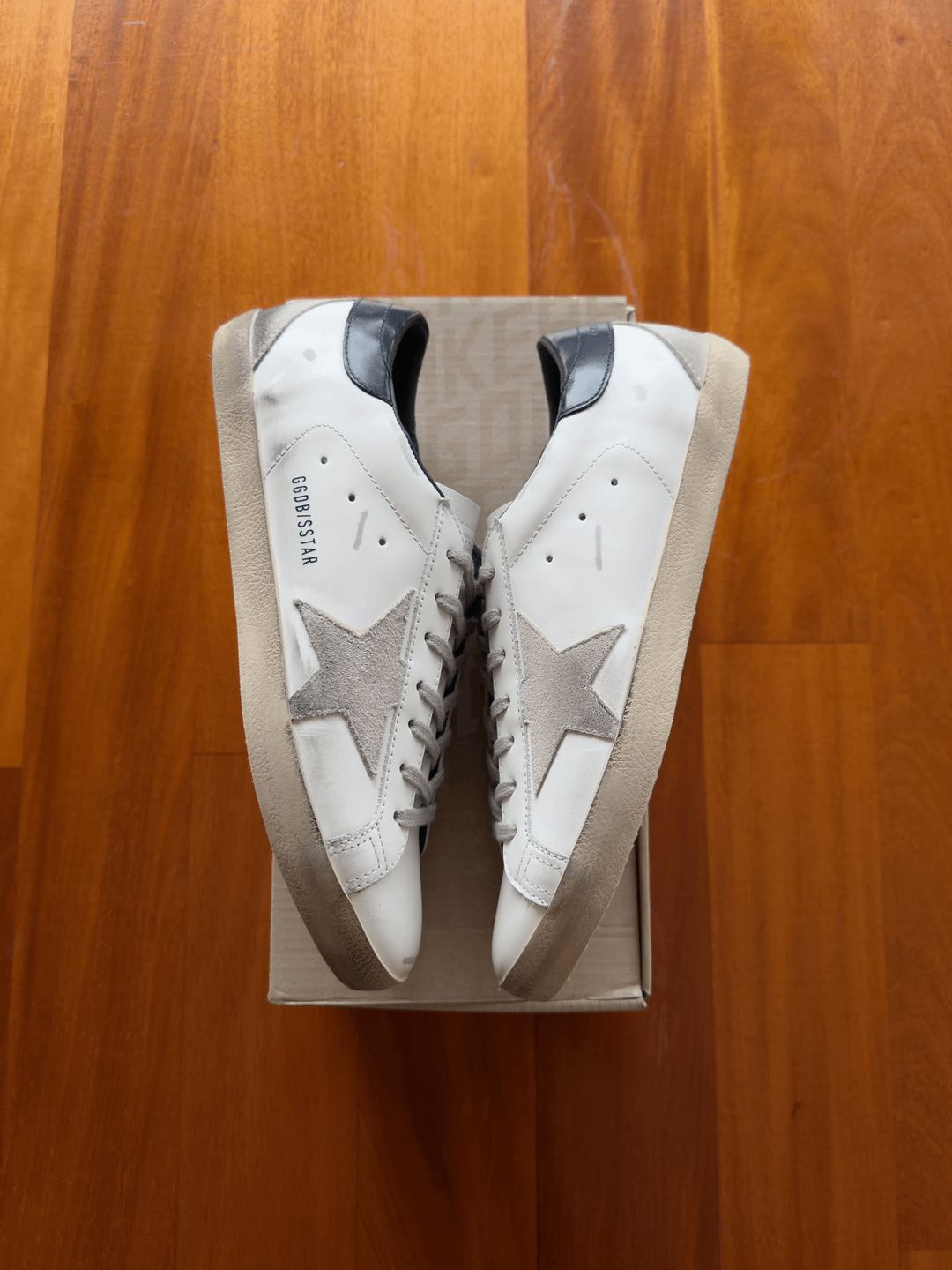 White star-detail trainers, side view