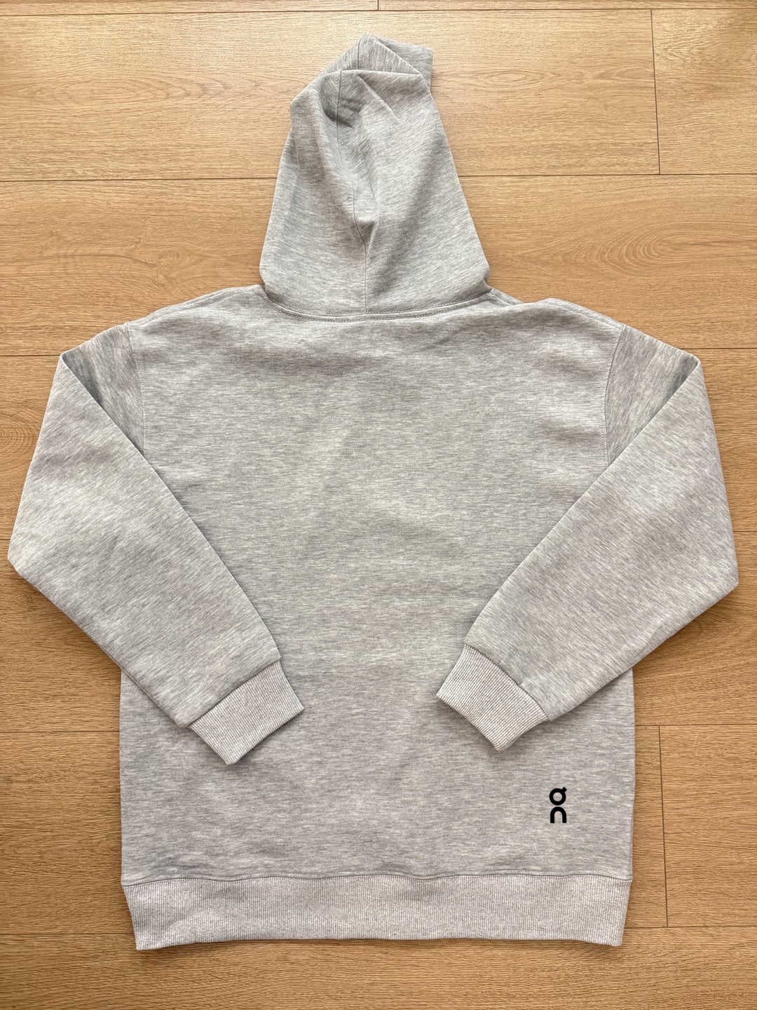 Grey logo hoodie, back